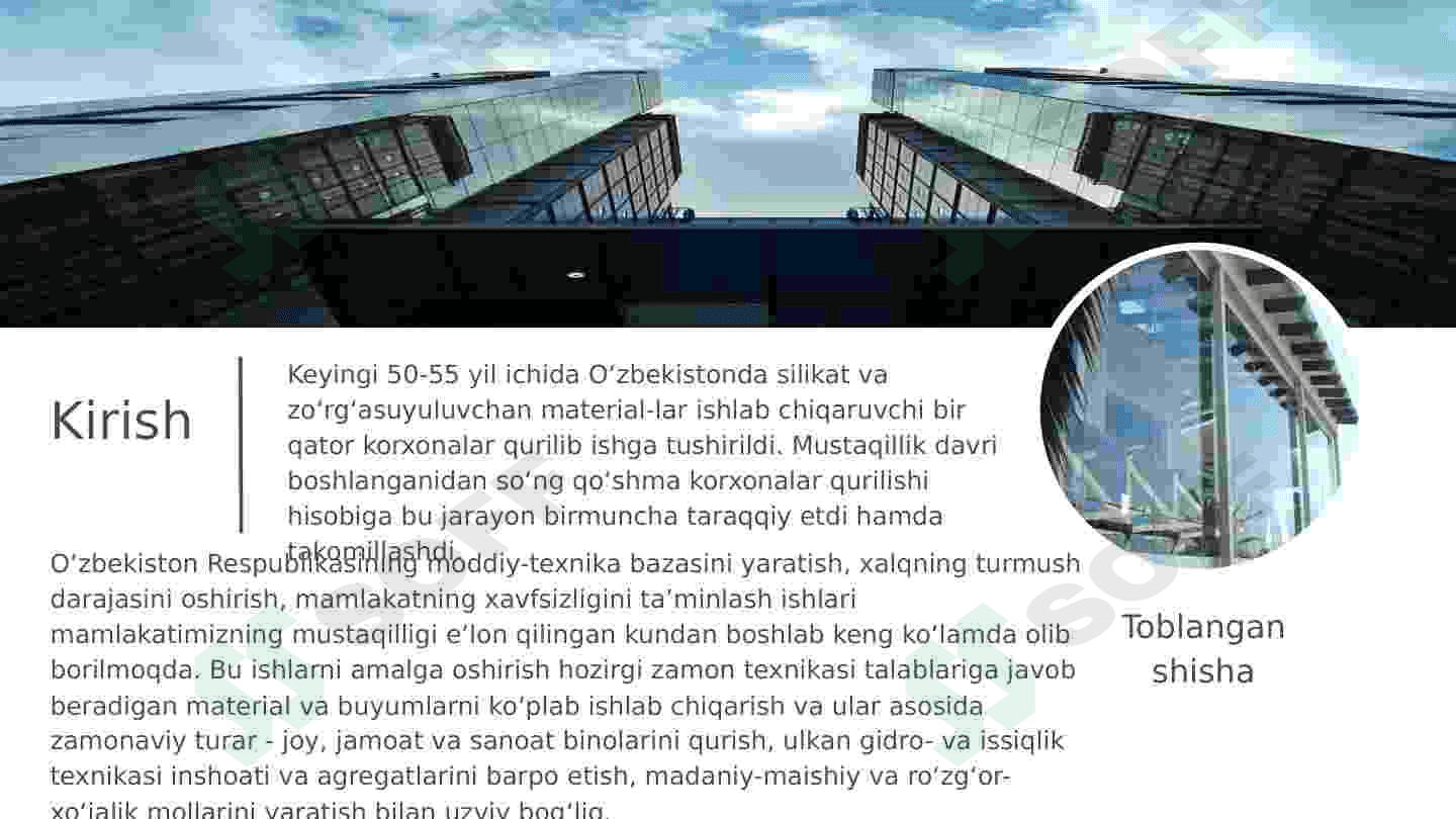 Oʻzbekiston Respublikasida shisha va keramika materiallarining oʻrni 3
