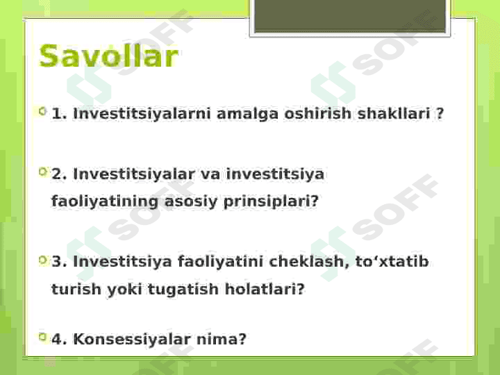 Investitsiya haqida prezentatsiya 3