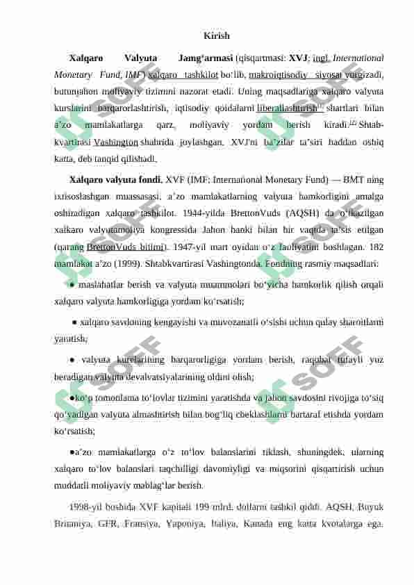 Xalqaro iqtisodiy tashkilotlar va ularning vazifalari 3