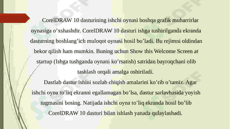 Corel Draw dasturi va uning imkoniyatlari 3
