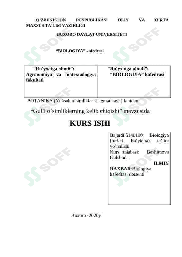 Gulli oʻsimliklarni kelib chiiqshi 3