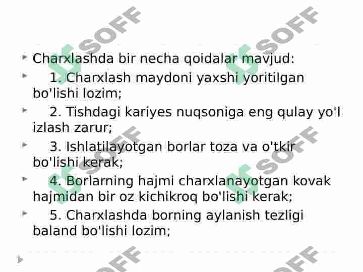 BLEK BO’YICHA 1 SINFLI KARIOZ KOVAKLARNI RESTAVRATSIYA QILISH 3