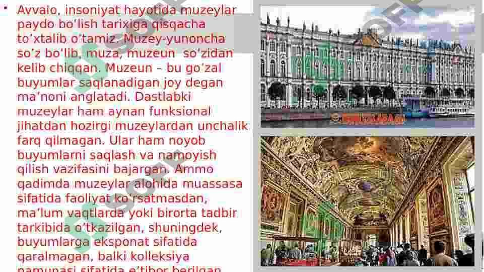 O'zbekistonda dastlabki muzeylarning vujudga kelishi 3