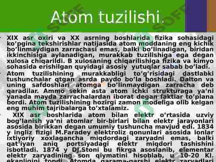 Rezerford atom tuzilishi haqida Nuklear nazariyasi 3
