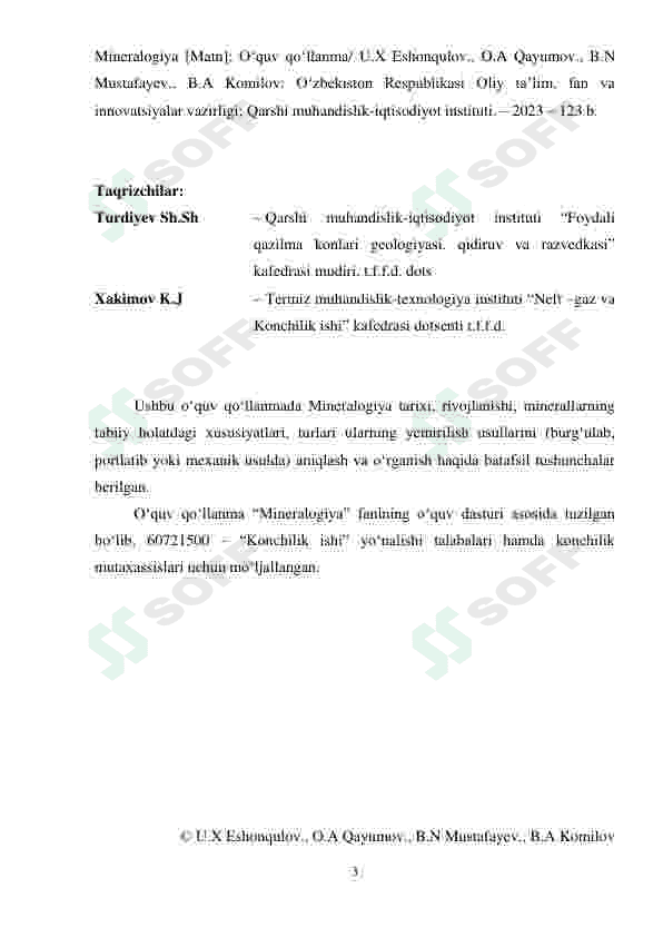 Mineralogiya 3
