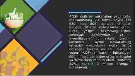 Yashil iqtisodiyot, Green Economy 3