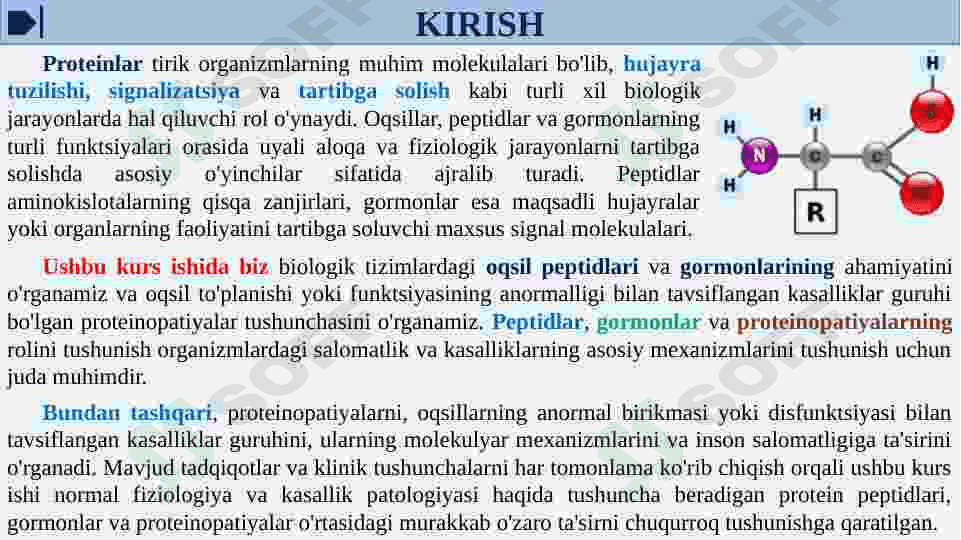 Oqsil tabiatli peptid va gormonlar. Proteinopatiyalar 3