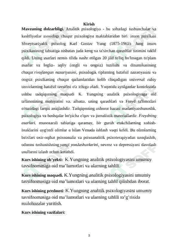 Analitik psixalogiyada shaxsning rivojlanishi 3