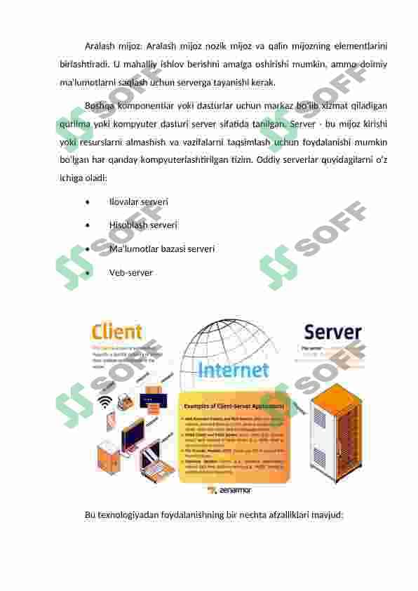 “KLIENT-SERVER” TEXNOLOGIYASI VA UNDAN FOYDALANISH 3