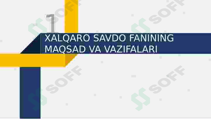 Xalqaro savdo 3