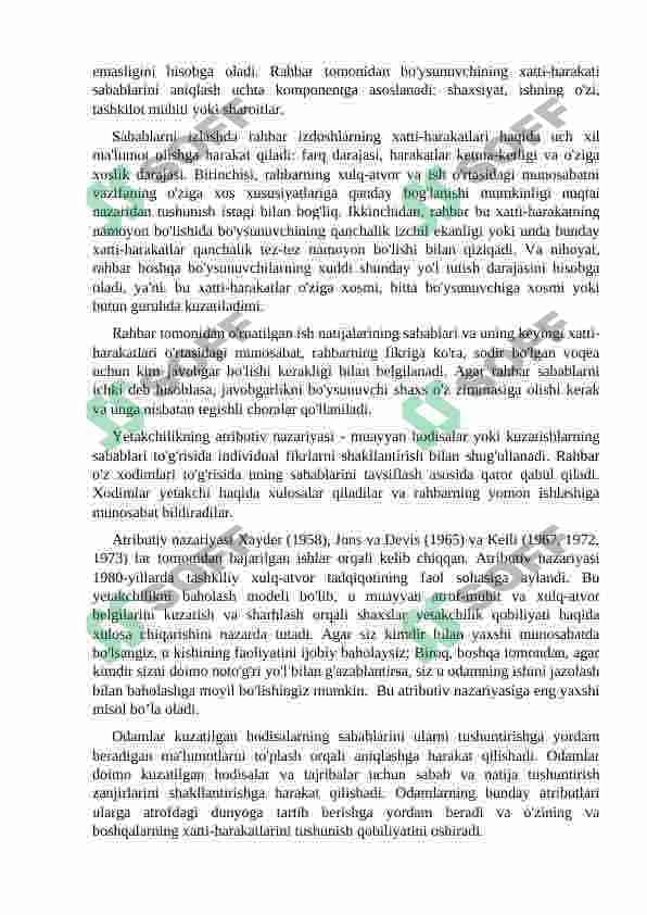 Yetakchilikning yangi(zamonaviy) nazariyasi 3