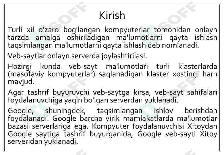 Ma‘lumotlarni taqsimlangan qayta ishlash. 3