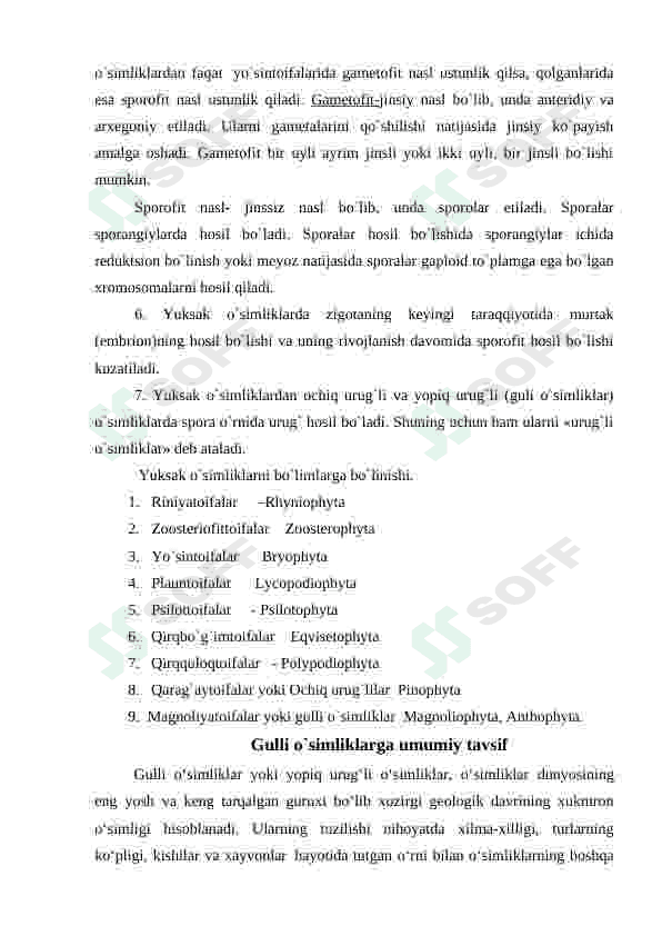 gulli o'simliklarning xilma-xilligi 3