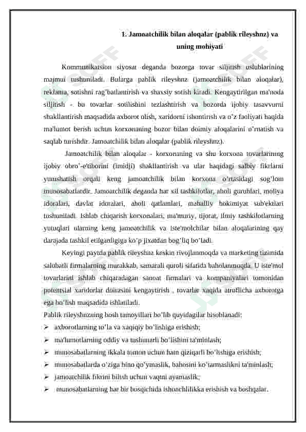 Jamoatchilik bilan aloqalar (pablik rileyshnz) va uning mohiyati 3
