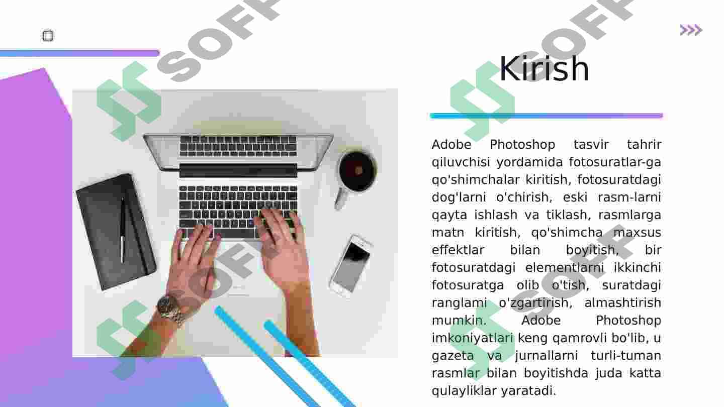 Adobe photoshop va uning qoshimcha imkoniyatlari 3