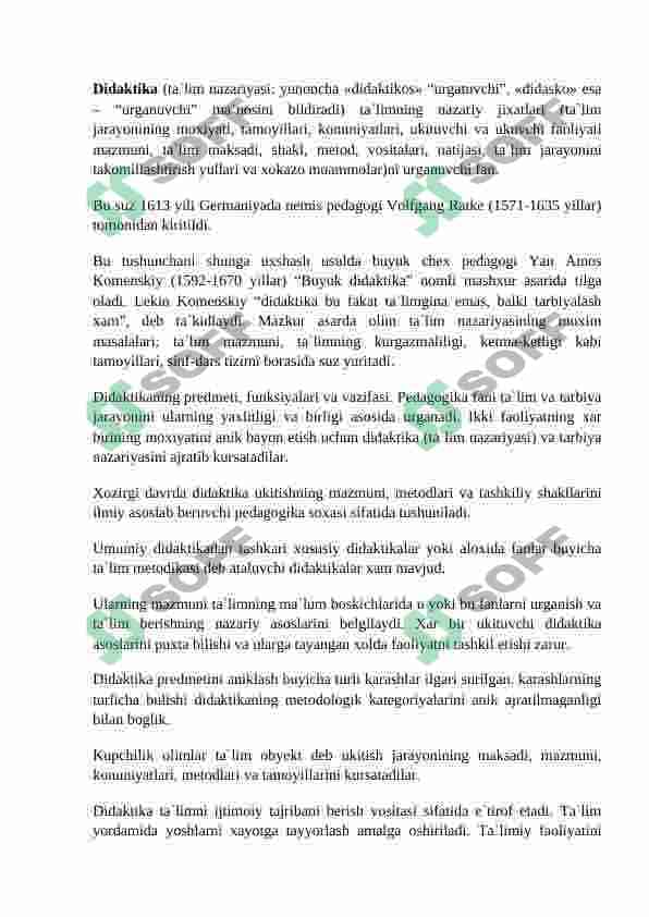 Didaktika–ta`limn nazariyasi sifatida ta`lim paradigmalari 3