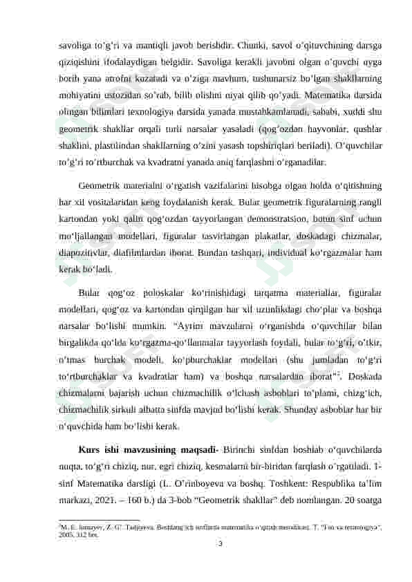 BIRINCHI SINFDA GEOMETRIYA ELEMENTLARINI O’RGATISH METODIKASI 3