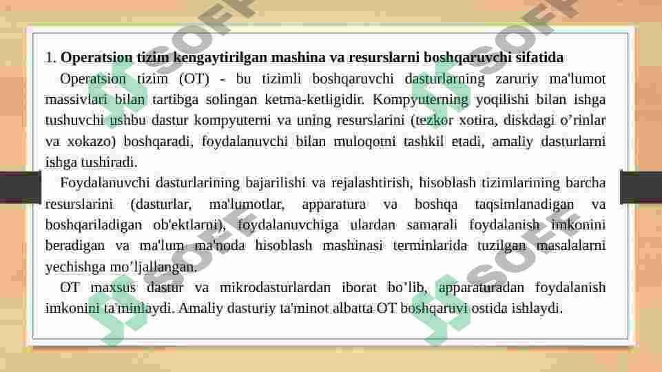 Operatsion tizim ta’rifi va funksiyalari 3