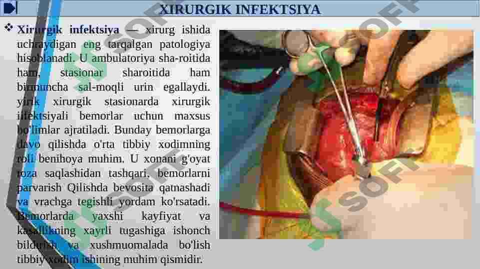 YIRINGLI XIRURGIK KASALLIKLAR BILAN OGRIGAN BEMORLAR PARVARISHI. 3