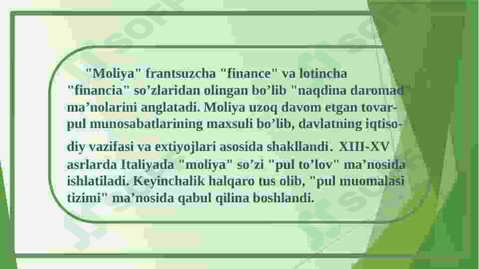 Moliya tizimi va moliyaviy siyosat 3