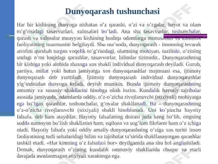 Dunyo qarashning mohiyati, tuzulishi va asosiy fungkiyalari 3