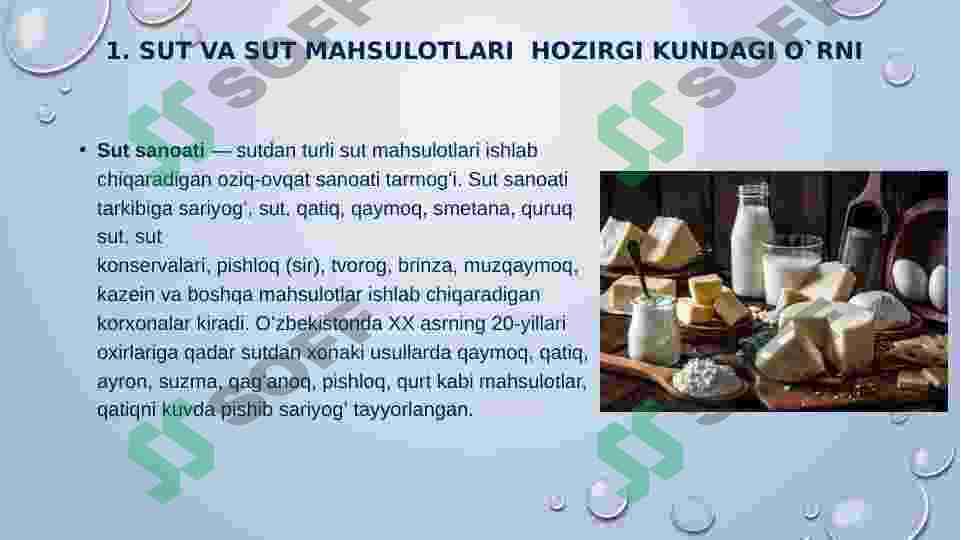 Sut va sut mahsulotlari 3