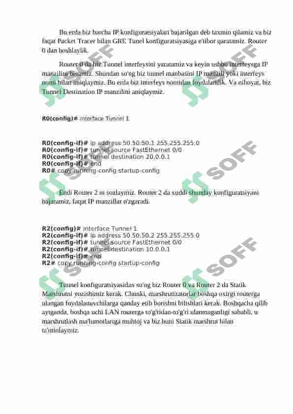 Cisco Packet Tracerda GRE IPsec protokolini sozlash. AAA protokolini TACACS+ va RADIUS yordamida sozlash 3