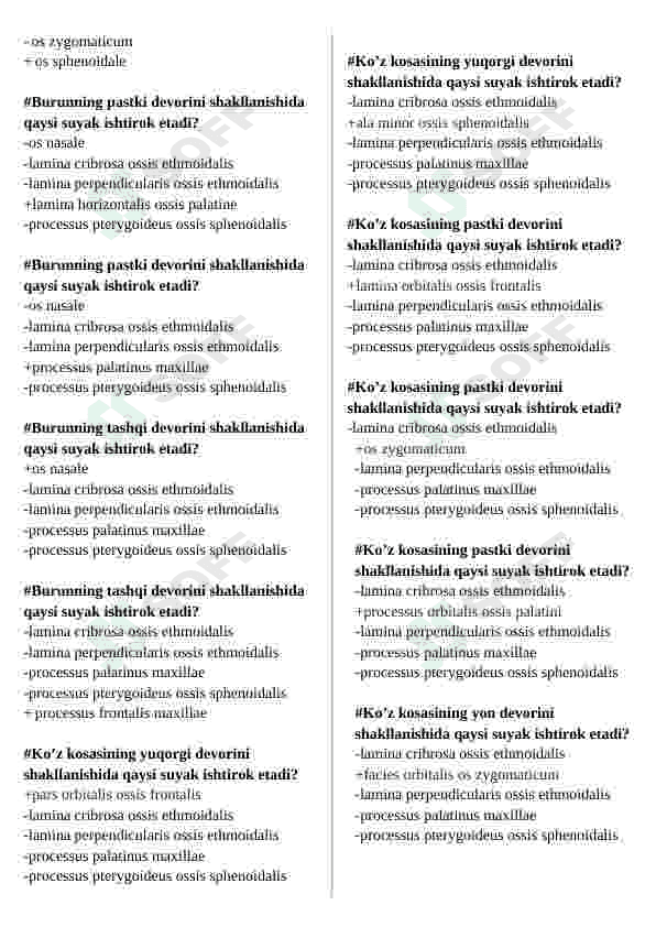 ANATOMIYA FANIDA TEST SAVOLLARI 3