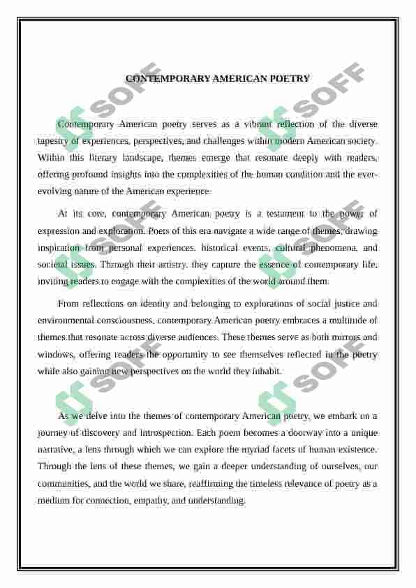 CONTEMPORARY AMERICAN POETRY 3