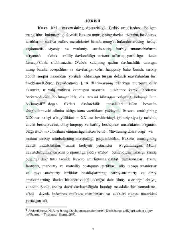 Buxoro amirligi davlat boshqaruvi mavzusidagi 3
