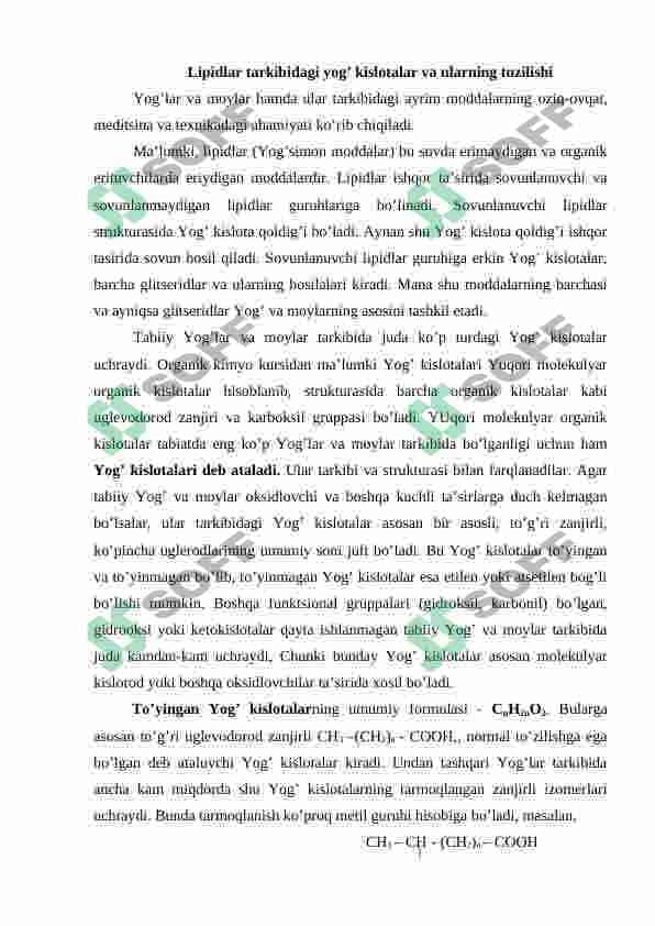 Tarkibida  lipidlar tutgan o’simliklar 3