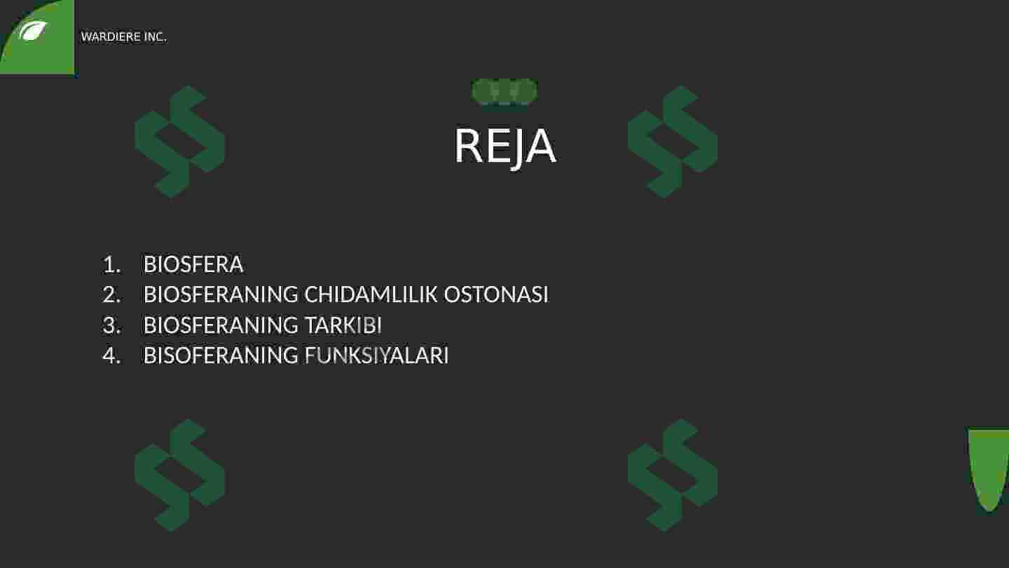 BIOSFERANING ASOSIY  FUNKSIYALARI VA TARKIBI. 3