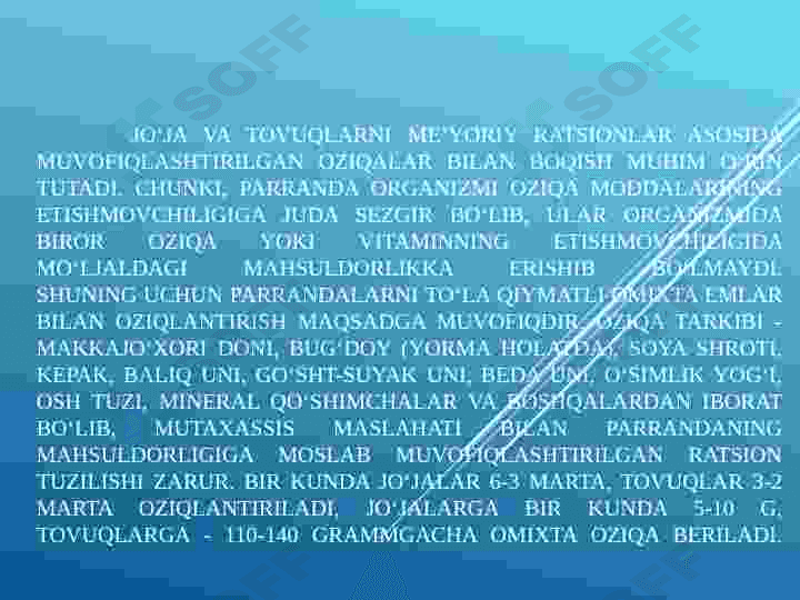 Parrandalarni oziqlantirish texnologiyalari 3
