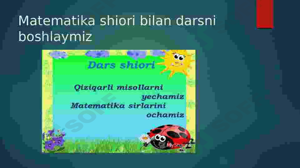 Moda,Mediana va sonning o'rta arifmetikini topish 3
