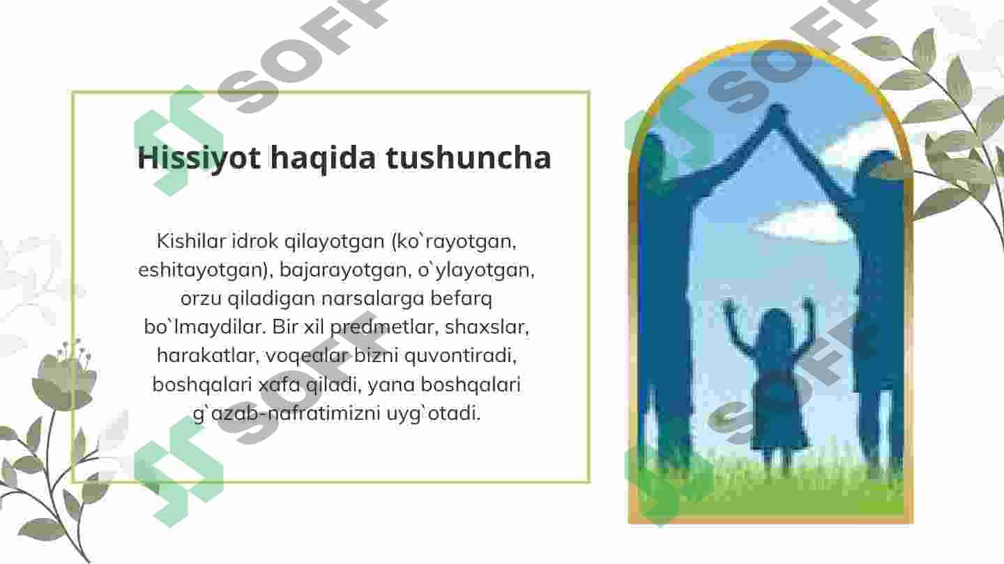 Hissiyot. Hissiyot tushunchasi 3