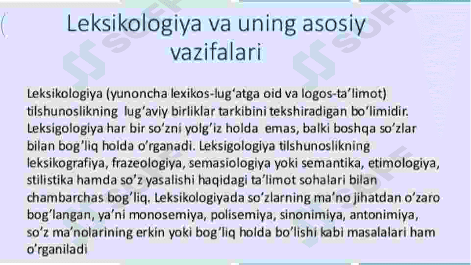 Oʻzbek tilining leksik qatlamlari. 3