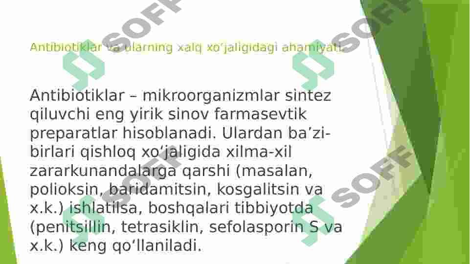 Oqsil va antibiotiklar ishlab chiqarish biotexnologiyasi 3