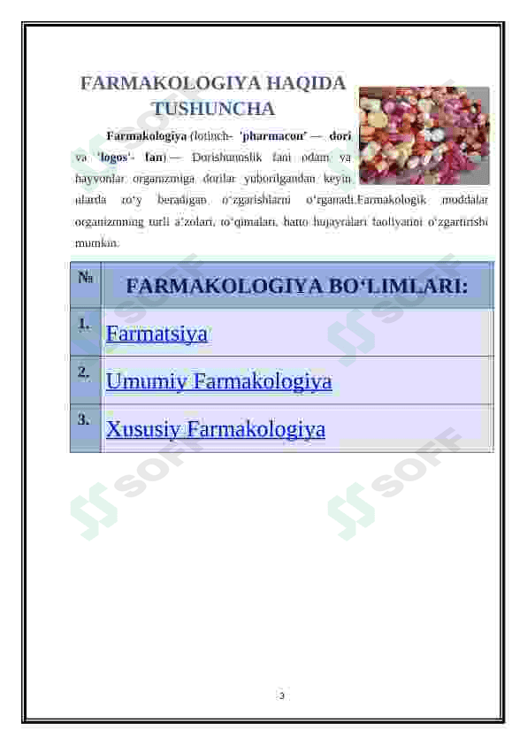 Tibbiyotda dori vositalarining qo'llanilishi 3
