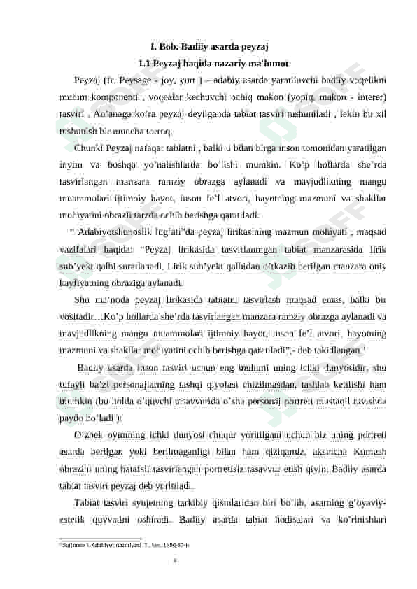 Adabiyotda tabiat tasviri. Abduqayum Yo'ldoshevning Daryo romani asosida 4