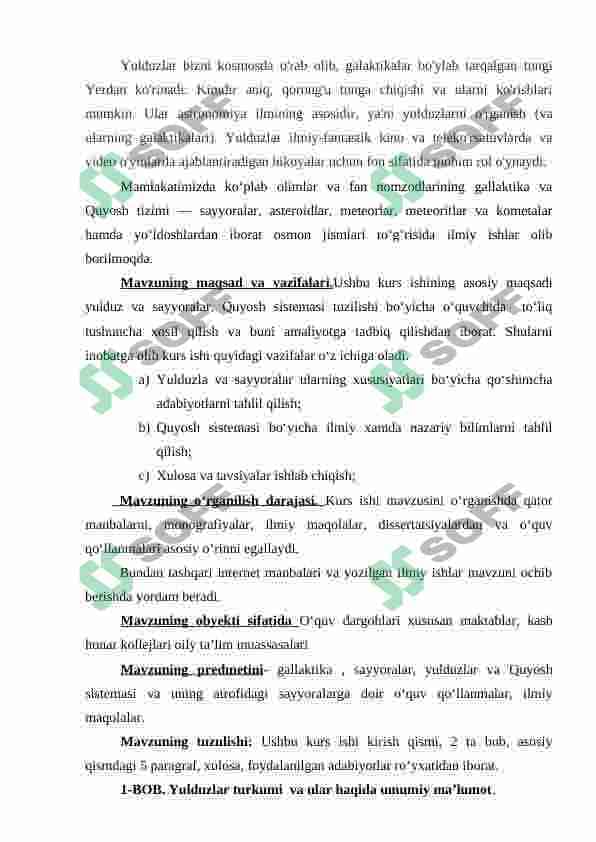 Yukduzlar va Sayyoralar 4