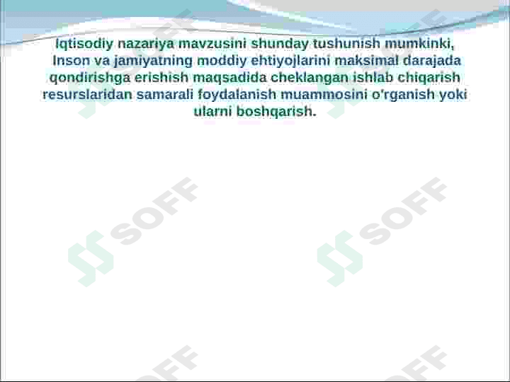 Iqtisodiyot nazariyasi 4