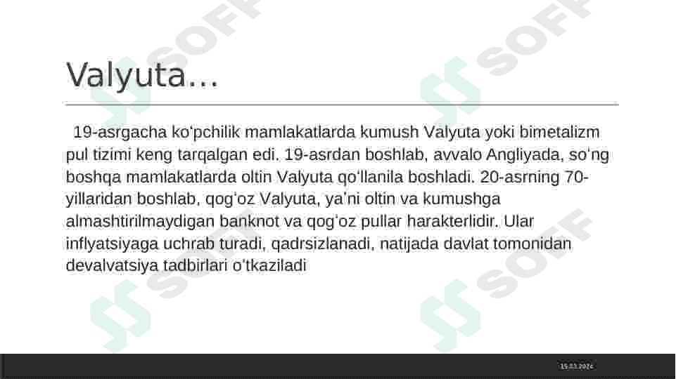 Jahon valyuta tizimi va elementlari. 4