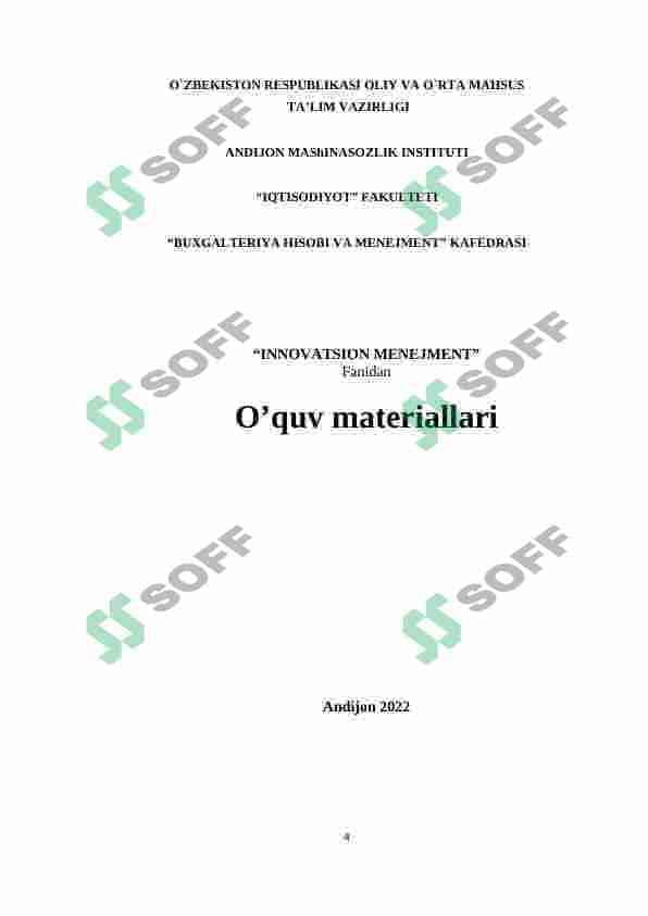Innovatsion menejment oʻquv-uslubiy majmua 4