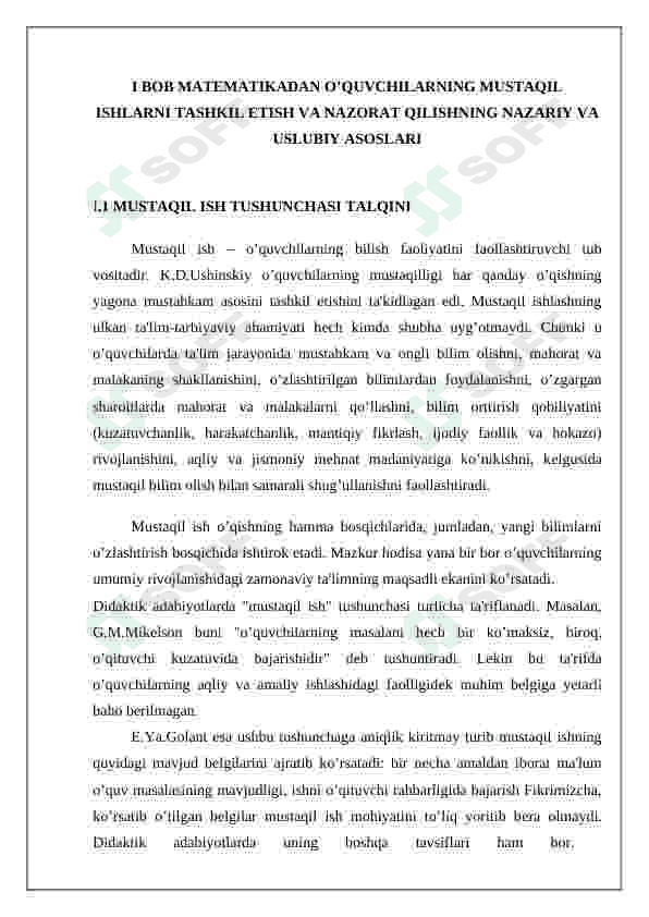 “ MING  ICHIDA ARIFMETIK AMALLARNI O`RGANISHDA O`QUVCHILARNING MUSTAQIL ISHLARINI TASHKIL ETISH 4