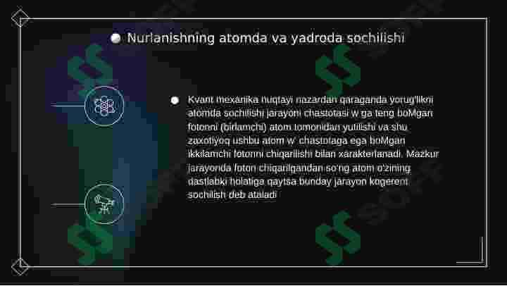 NURLANISHNING KVANT TABIATI. KVANT OPTIKASI ELEMENTLARI 4
