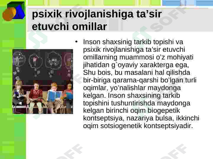 Psixik rivojlanish nazariyasi 4