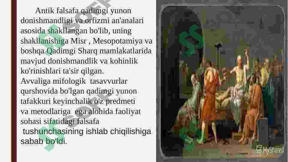 Antik davr yunon falsafasi(Milet maktabi) 4