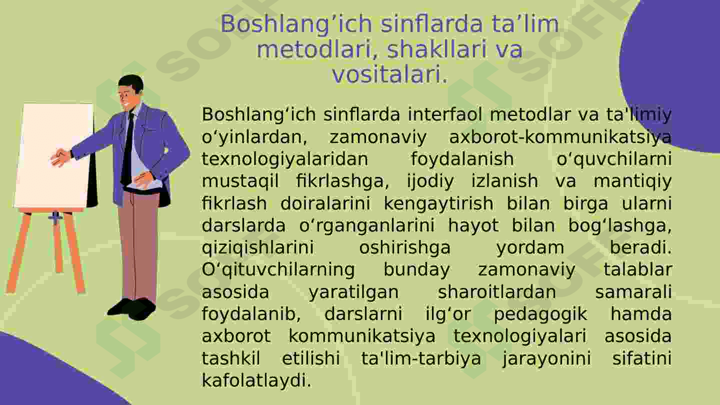 BOSHLANG’ICH SINFLARDA TA’LIM METODLARI VA VOSITALARI 4