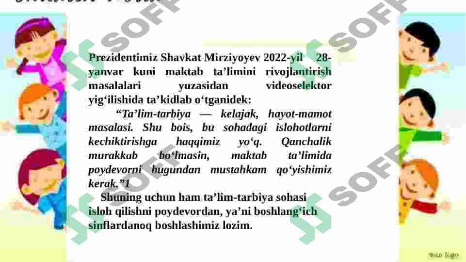OT SO’Z TURKUMIGA OID MASHQLAR TASNIFI 4