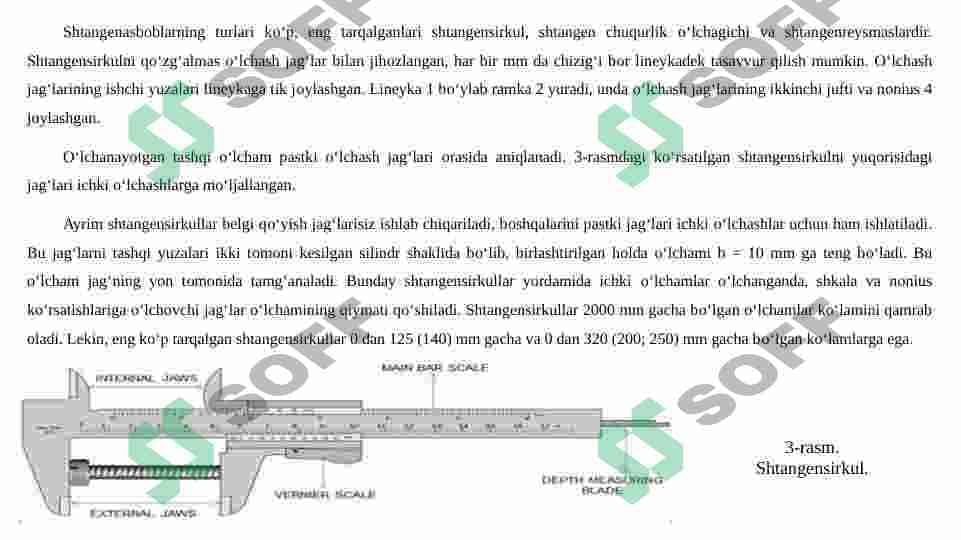 Mashinasozlikda zamonaviy o‘lchov vositalari. 4